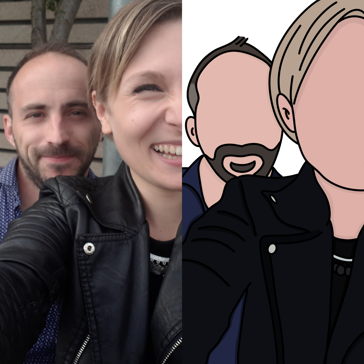 T-shirt personnalisé “GIRLFRIEND” – Illustration minimaliste colorée