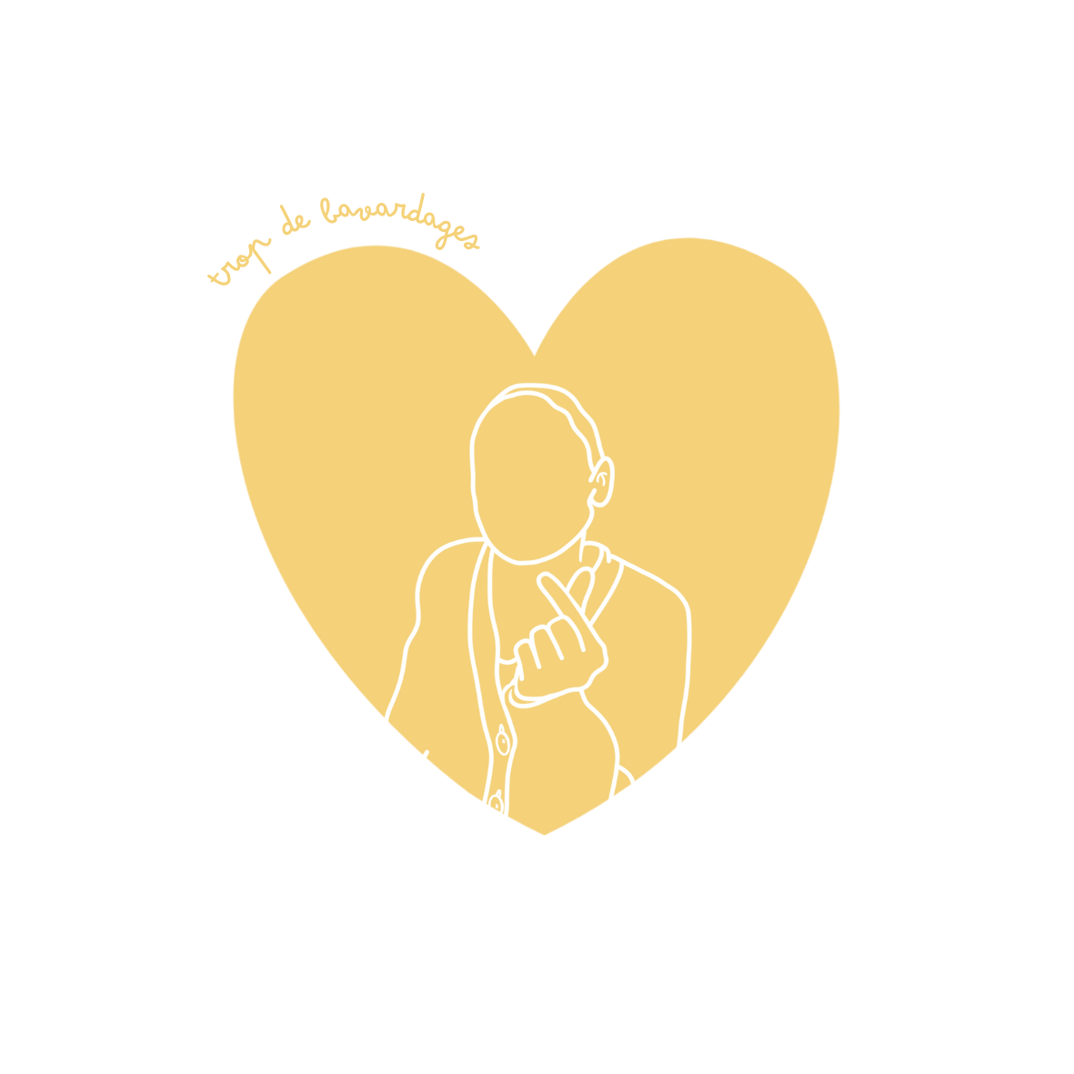 T-shirt unisexe personnalisé  ❤️Cœur illustré (illustration minimaliste)